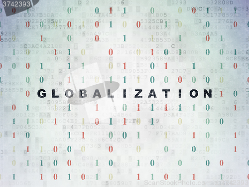 Image of Business concept: Globalization on Digital Paper background