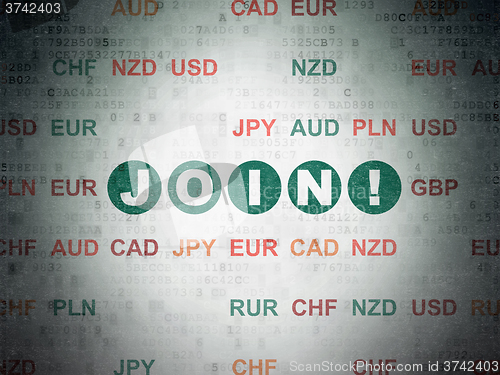 Image of Business concept: Join! on Digital Paper background