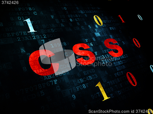 Image of Software concept: Css on Digital background