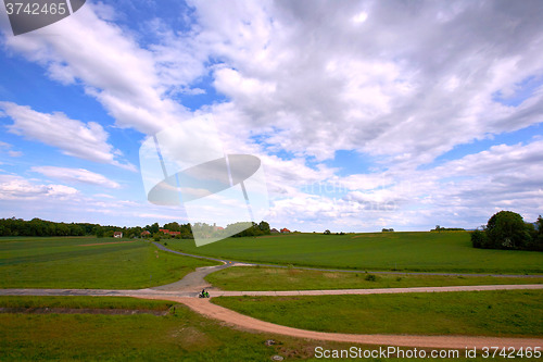 Image of Motorbike on country road