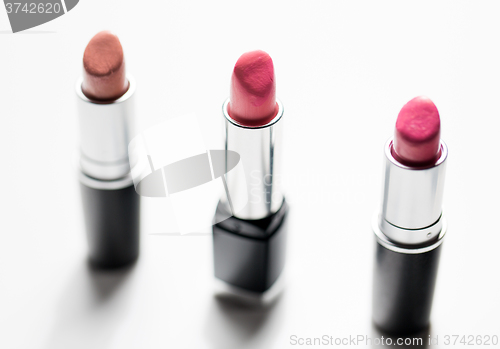 Image of close up of lipsticks range