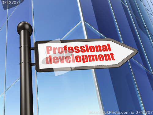 Image of Learning concept: sign Professional Development on Building background