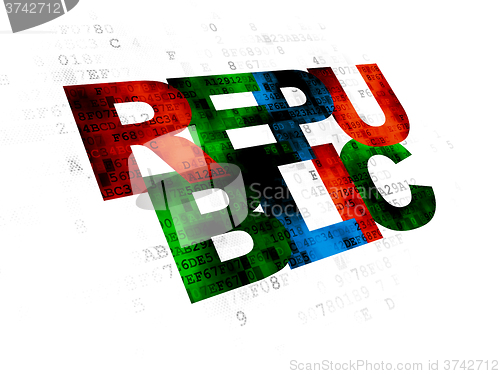 Image of Politics concept: Republic on Digital background