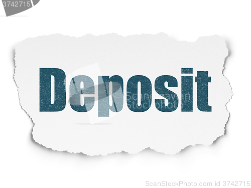 Image of Banking concept: Deposit on Torn Paper background