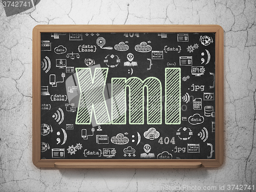 Image of Software concept: Xml on School Board background