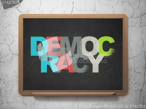 Image of Political concept: Democracy on School Board background