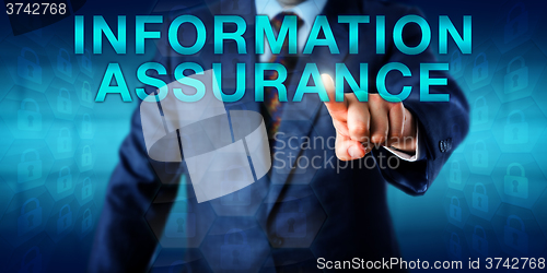 Image of Manager Pressing INFORMATION ASSURANCE Onscreen
