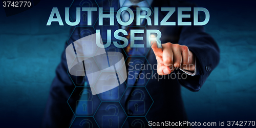 Image of Manager Pressing AUTHORIZED USER Onscreen