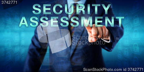 Image of Consultant Touching SECURITY ASSESSMENT Onscreen