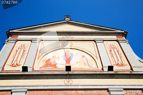 Image of old architecture in italy europe milan   sunlight