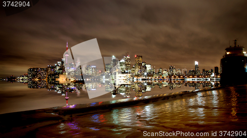 Image of Toronto Polson Pier Winter Night