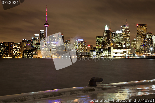 Image of Toronto Polson Pier Winter Night