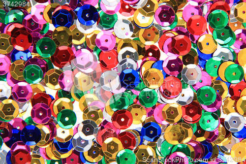 Image of color metal confetti texture