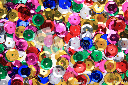 Image of color metal confetti texture