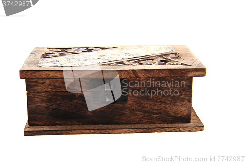 Image of old empty wooden box