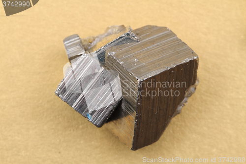 Image of golden pyrite cubes