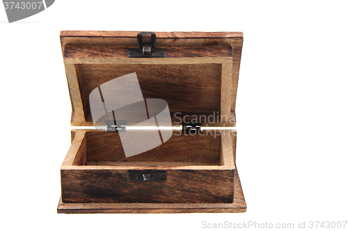Image of old empty wooden box