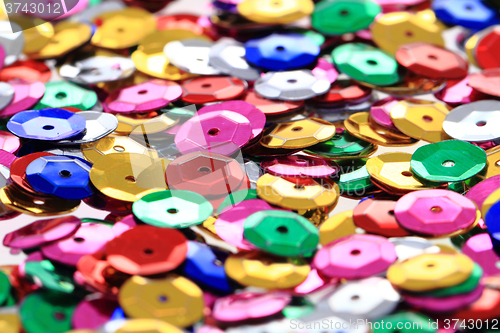 Image of color metal confetti texture