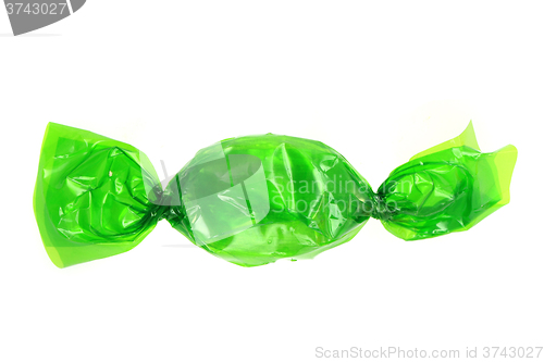Image of green bonbon isolated