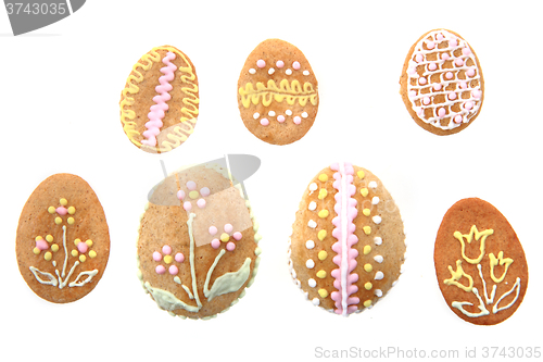 Image of easter gingerbread eggs