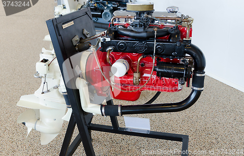 Image of one inboard engine for one boat