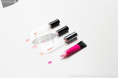 Image of close up of lip gloss tubes