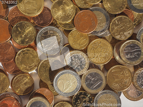 Image of Euro coins background