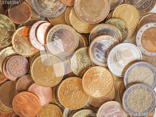 Image of Euro coins background