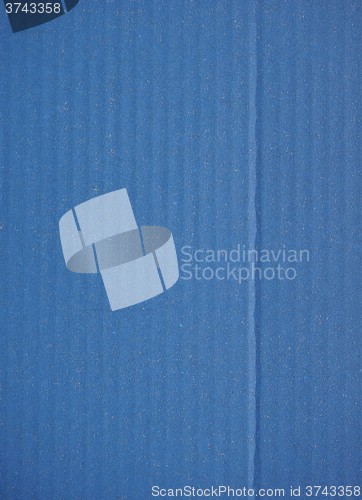 Image of Blue corrugated cardboard background