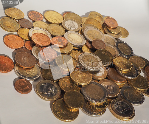 Image of Euro coins background