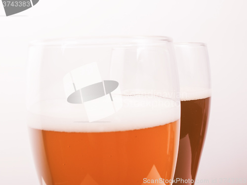 Image of  Two glasses of German beer vintage