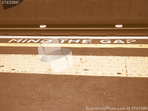 Image of  Mind the gap in London vintage