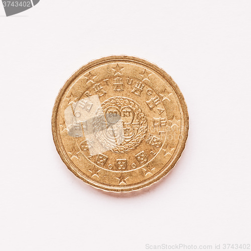 Image of  Portuguese 10 cent coin vintage