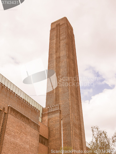 Image of Retro looking Tate Modern in London