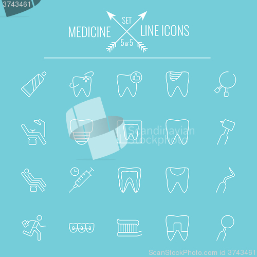 Image of Medicine icon set.