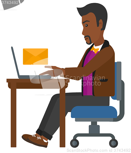 Image of Man receiving email.