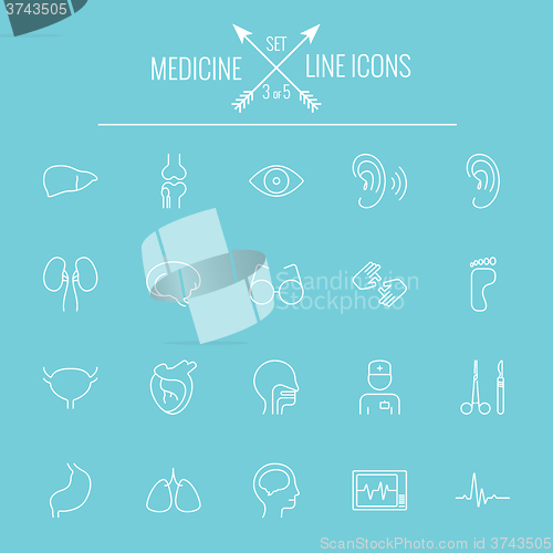 Image of Medicine icon set.