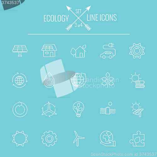 Image of Ecology icon set.