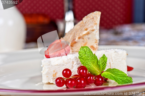 Image of cream berries dessert
