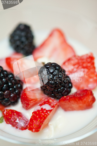 Image of yogurt souffle with berries