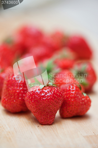 Image of Fresh strawberries closeup