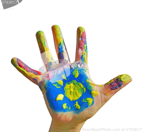 Image of Painted kid hand