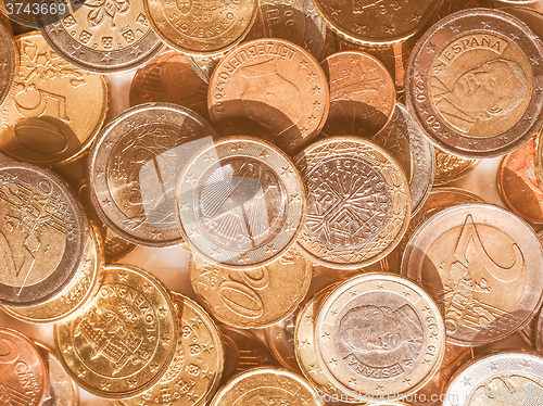 Image of  Euro coins vintage