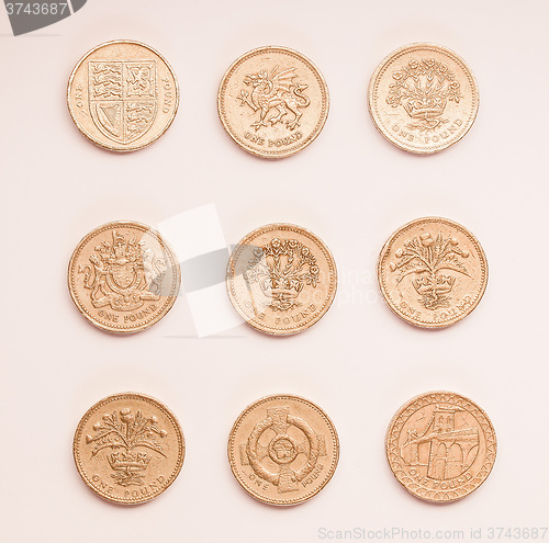 Image of  One Pound coins vintage