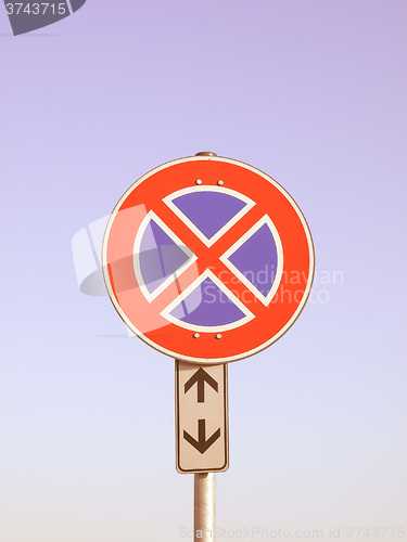 Image of  No parking sign vintage