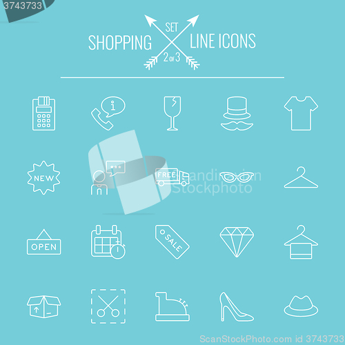Image of Shopping icon set.