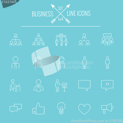 Image of Business icon set.