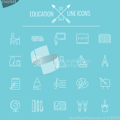 Image of Education icon set.