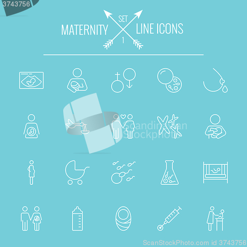 Image of Maternity icon set.