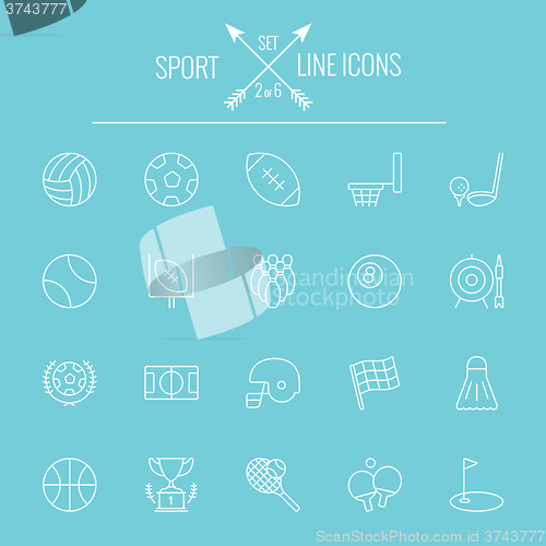 Image of Sport icon set.